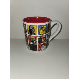 Star Wars 14 Oz.  Lucasfilm Coffee Mug Multiple Pictures White/Red